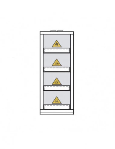 armoire-produits-chimique-Armoire De Sécurité En 14470-1 90 Minutes - Haute 1 Porte - 4 Compartiments -794+M4-1