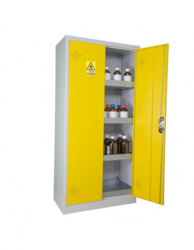 armoire-produits-chimique-Armoire De Sécurité Haute 2 Portes Jaunes - AZ300-1