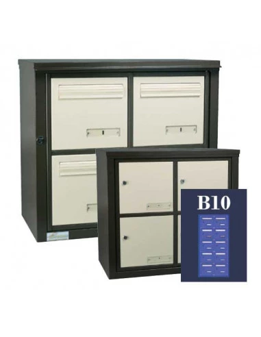 boites-aux-lettres-exterieures-Boite Aux Lettres Theta Double Entrée Inox Module B10 Ouverture Ptt-1