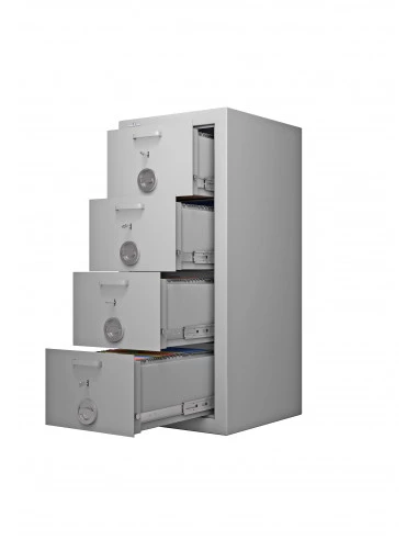 armoire-de-securite-Armoire Forte À 4 Tiroirs Class Protect 4t Serrure Différente Pour Chaque Tiroir Avec Passe Général-1