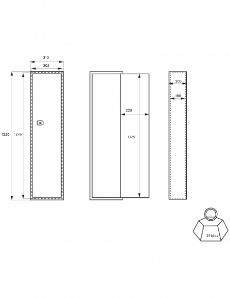 armoire-1-9-fusils_Armoire À Fusils Thirard Brissac 2 Pênes Serrure À Clé_thumbnail_2