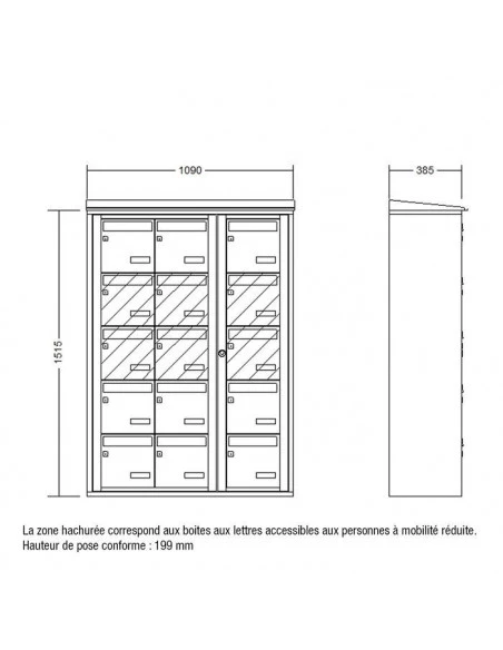 boites-aux-lettres-exterieures_Boîte aux lettres collective Exterieur Leabox Murale 3x5_thumbnail_3