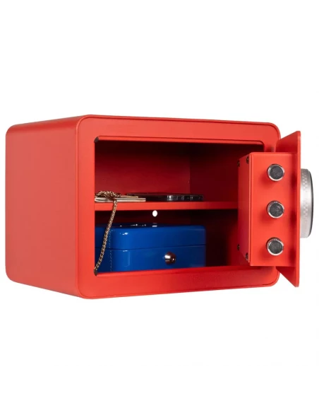 meuble-coffre-fort_Coffre Fort Pour Meuble Rottner Vintage Rouge Serrure Biométrique_thumbnail_3
