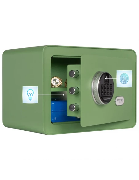 meuble-coffre-fort_Coffre Fort Pour Meuble Rottner Vintage Vert Serrure Biométrique_thumbnail_2