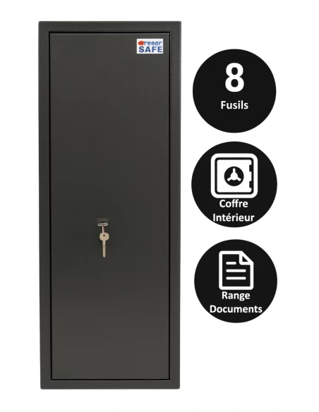 armoire-1-9-fusils_Armoire À Fusils Tresorsafe 8 Armes Serrure À Clés_thumbnail_1