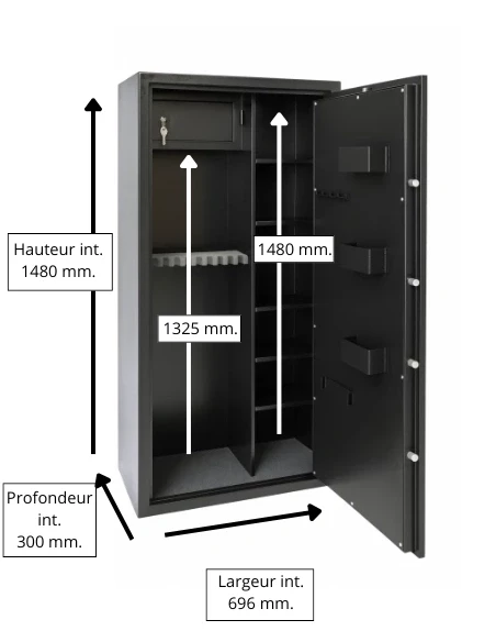 armoire-10-fusils_Armoire À Fusils Tresorsafe 12 Armes Serrure À Clés_thumbnail_3