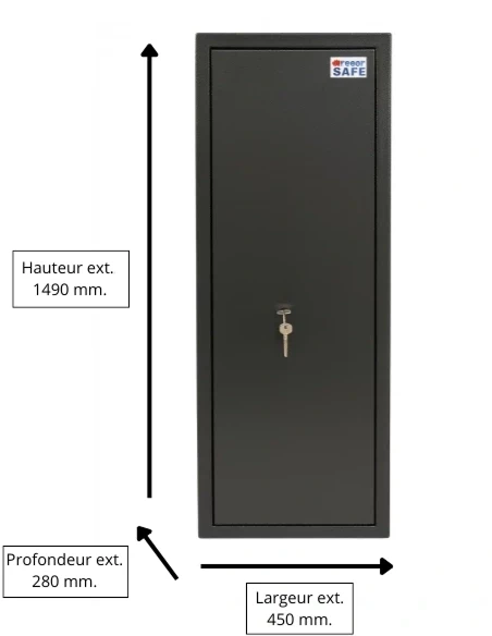 armoire-1-9-fusils_Armoire À Fusils Tresorsafe 8 Armes Serrure À Clés_thumbnail_2