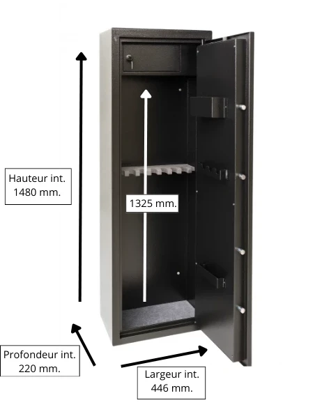 armoire-1-9-fusils_Armoire À Fusils Tresorsafe 8 Armes Serrure À Clés_thumbnail_3