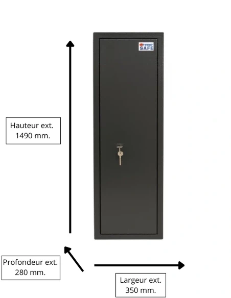 armoire-1-9-fusils_Armoire À Fusils Tresorsafe 6 Armes Serrure À Clés_thumbnail_2
