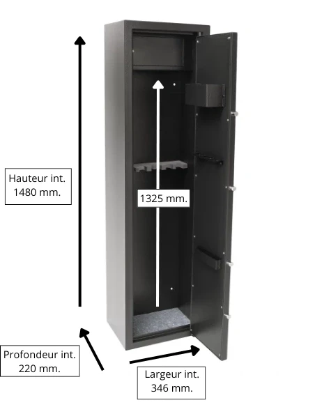 armoire-1-9-fusils_Armoire À Fusils Tresorsafe 6 Armes Serrure À Clés_thumbnail_3