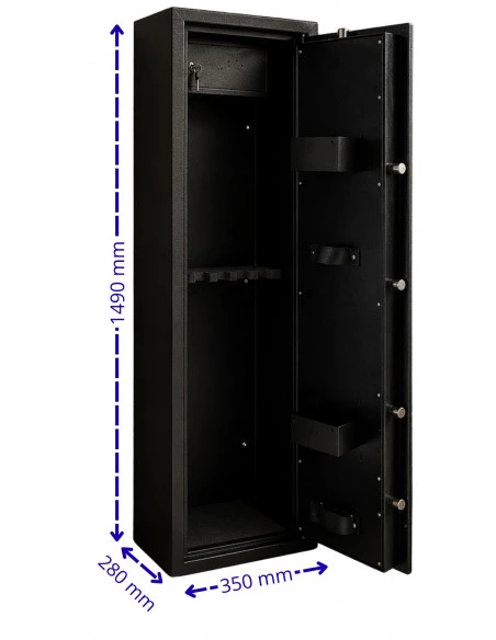 armoire-1-9-fusils_Armoire À Fusils Tresorsafe 7 Armes Serrure À Clés_thumbnail_5