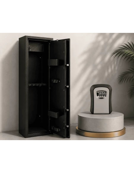 armoire-1-9-fusils_Pack Sécurité Chasse & Tir : Armoire 7 Armes TresorSafe + Boîte à Clés KeyBox_thumbnail_1