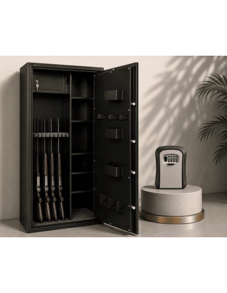 armoire-10-fusils_Pack Sécurité Chasse & Tir : Armoire 15 Armes TresorSafe + Boîte à Clés KeyBox_thumbnail_1