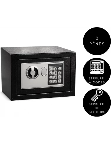 mini-coffre-fort-Coffre Fort Tresorsafe Pour Maison & Bureau T17E Serrure électronique avec clés de secours-1