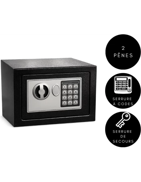 mini-coffre-fort_Coffre Fort Tresorsafe Pour Maison & Bureau T17E Serrure électronique avec clés de secours_thumbnail_1
