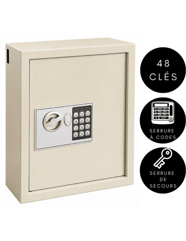 coffre-fort-pour-cle-Coffre À Clés Tresorsafe E48K Avec Fente De Dépôt  Serrure électronique avec clés de secours-1
