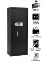 Armoire À Fusils Tresorsafe 10 Armes Serrure électronique avec clés de secours USP