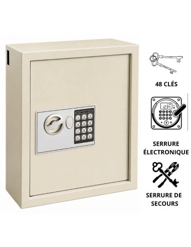 coffre-fort-pour-cle-Coffre À Clés Tresorsafe E48K Avec Fente De Dépôt  Serrure électronique avec clés de secours-1