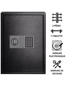 coffre-de-securite-Coffre Fort Tresorsafe Pour Maison & Bureau T50ED fermé