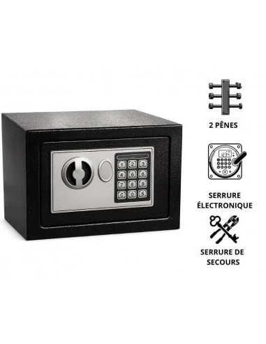 mini-coffre-fort-Coffre Fort Tresorsafe Pour Maison & Bureau T17E Serrure électronique avec clés de secours-1