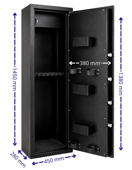 armoire-1-9-fusils_Armoire À Fusils Tresorsafe 10 Armes Serrure électronique avec clés de secours_thumbnail_5
