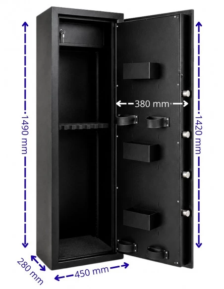 armoire-1-9-fusils_Armoire À Fusils Tresorsafe 10 Armes Serrure À Clés_thumbnail_4