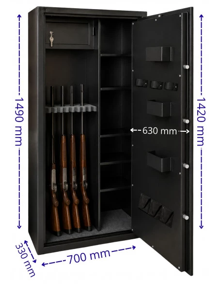 armoire-10-fusils_Armoire À Fusils Tresorsafe 15 Armes Serrure À Clés_thumbnail_6