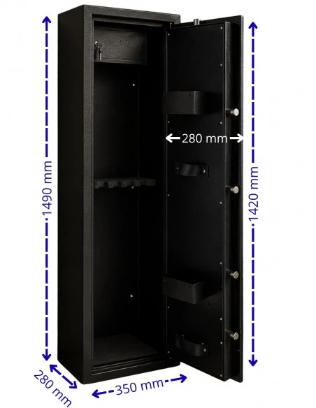 armoire-1-9-fusils_Armoire À Fusils Tresorsafe 7 Armes Serrure À Clés_thumbnail_9