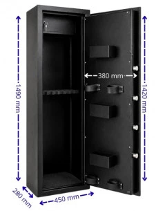 armoire-10-fusils-Votre Pack Sécurité Chasse & Tir : Armoire 10 Armes TresorSafe + Déshumidificateur Réutilisable 2