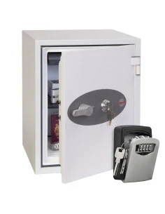 coffre-fort-ignifuge-60-minutes-Pack Sécurité Protégée : Coffre-Fort Ignifuge Phoenix Titan (36L - A Clé) + Boîte à Clés KeyBox 2