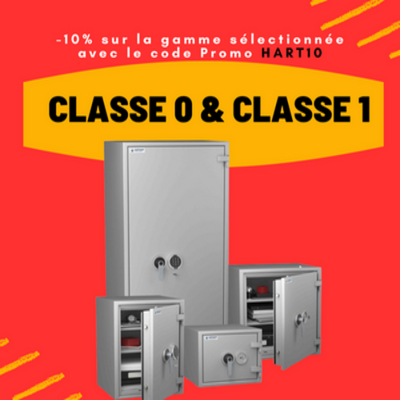 Promotion coffres forts Hartmann Tresore classe 0 et classe 1 -10% avec code HART10