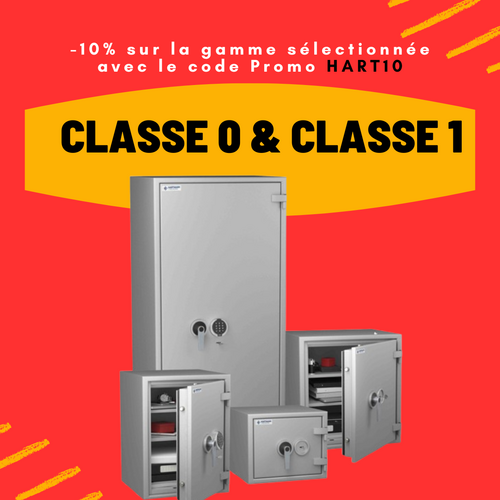 Promotion coffres forts Hartmann Tresore classe 0 et classe 1 -10% avec code HART10